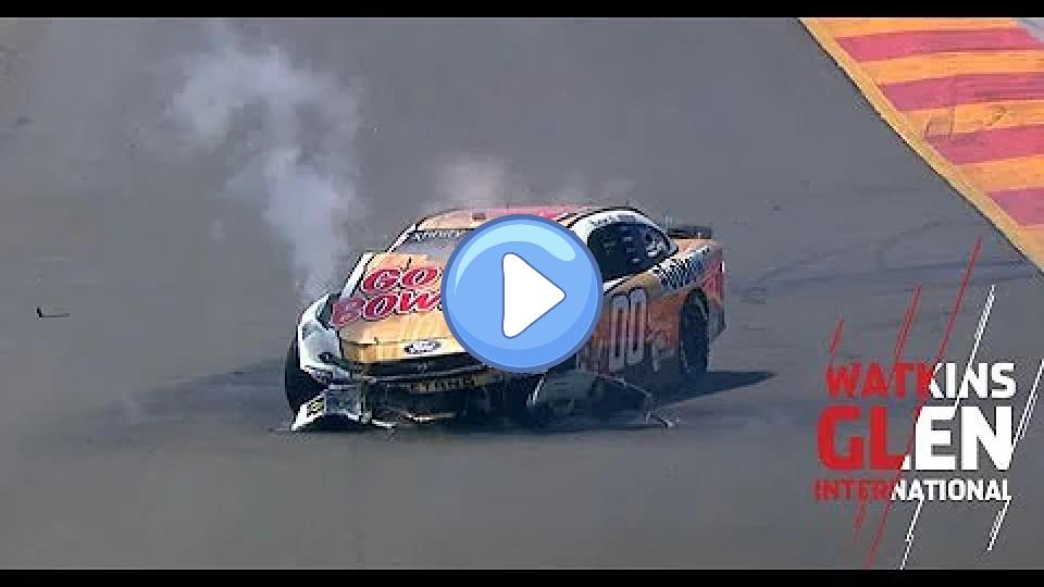 Play video: Custer crashes hard coming out of Turn 1 during Xfinity practice. Video thumb: Custer crashes hard coming out of Turn 1 during Xfinity practice.
