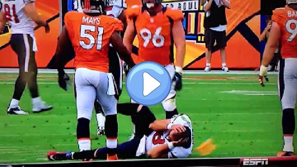 Video thumb: Matt Schaub Loses Part of Ear in Hit by Joe Mays HD