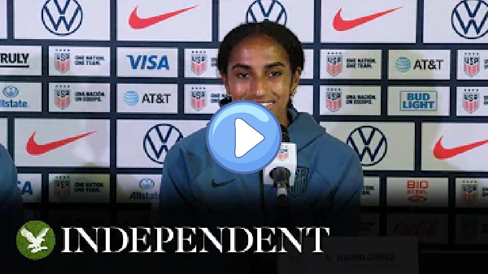 Video thumb: USWNT star Naomi Girma responds to criticism over the team's silence during the national anthem