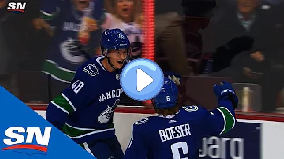 Play video: Elias Pettersson Breaks Away, Beats Devan Dubnyk with a Beautiful Wrist Shot Video thumb: Elias Pettersson Breaks Away, Beats Devan Dubnyk with a Beautiful Wrist Shot