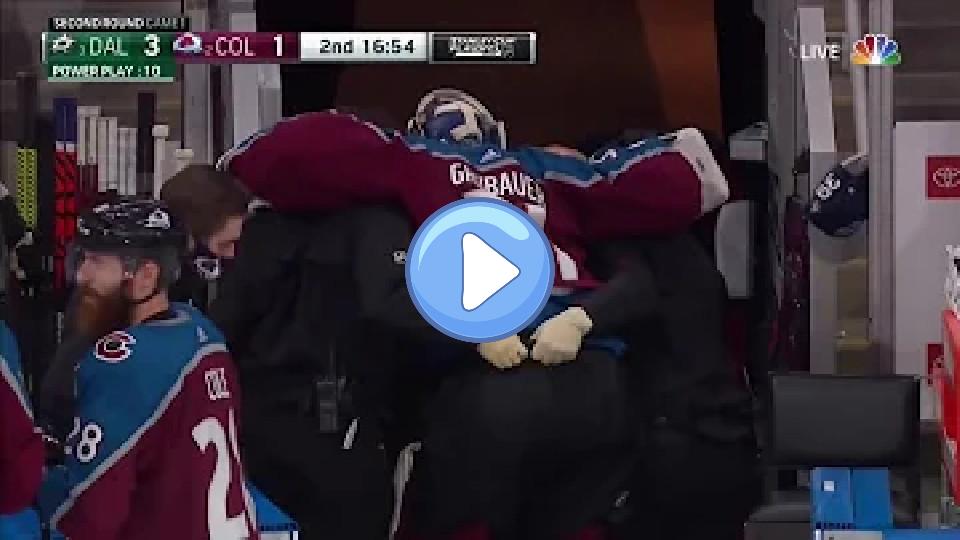Play video: Philipp Grubauer Helped Off the Ice Video thumb: Philipp Grubauer Helped Off the Ice
