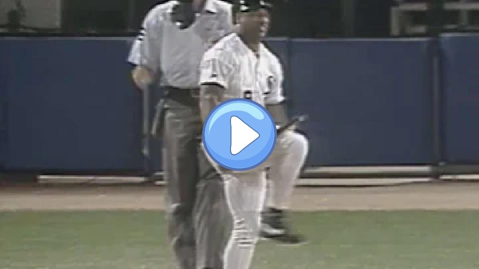 Play video: OAK@CWS: Bo Jackson breaks bat over his knee after a strikeout. Video thumb: OAK@CWS: Bo Jackson breaks bat over his knee after a strikeout.
