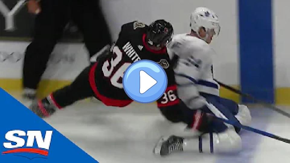 Video thumb: Colin White Leaves Game with Injury After Collision with David Kampf