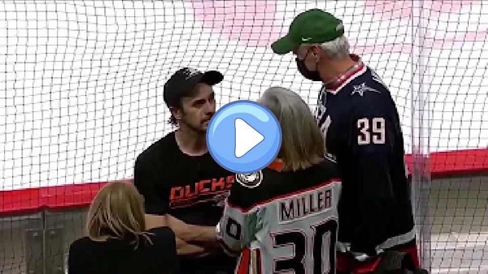 Video thumb: Emotional Ryan Miller Embraces Parents After Final NHL Game