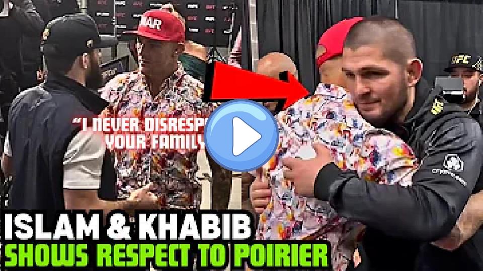 Video thumb: Islam Makhachev and Khabib visit Dustin Poirier after UFC 302 (Respectful Moment)