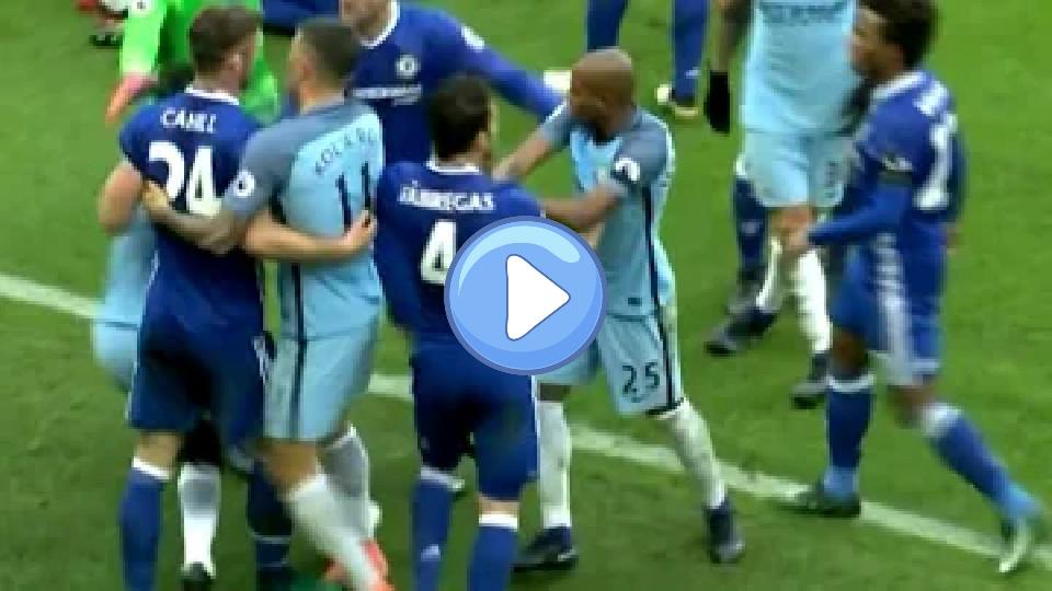 Video thumb: Sergio Aguero's Horrific Tackle on David Luiz (Sent Off) Manchester City 1-3 Chelsea