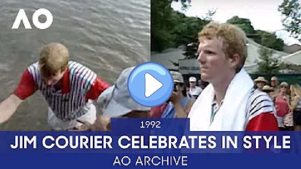 Play video: Jim Courier Dives into the Yarra After 1992 Australian Open Win | AO Archive Video thumb: Jim Courier Dives into the Yarra After 1992 Australian Open Win | AO Archive