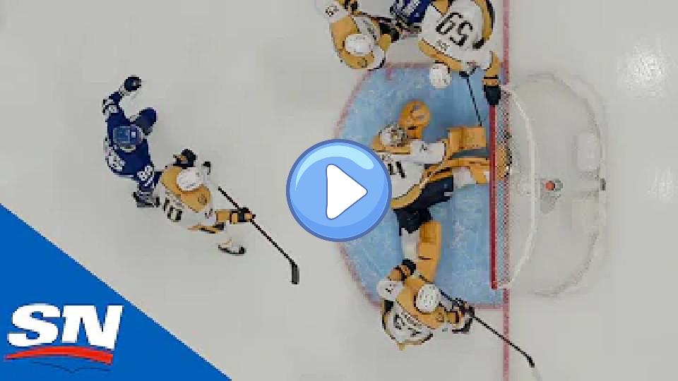 Video thumb: Juuse Saros Makes a Flurry of Saves as Puck Never Crosses the Line vs. Maple Leafs