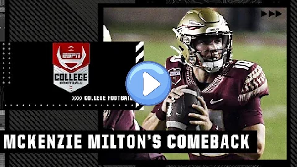 Video thumb: McKenzie Milton makes an impressive return for Florida State after a devastating leg injury | Highlights