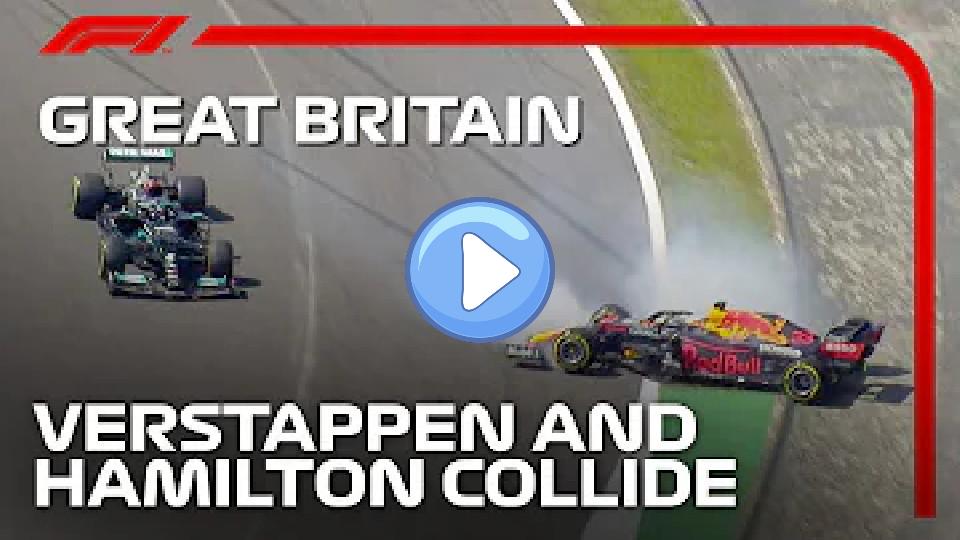 Video thumb: Verstappen and Hamilton Collide at Silverstone | 2021 British Grand Prix