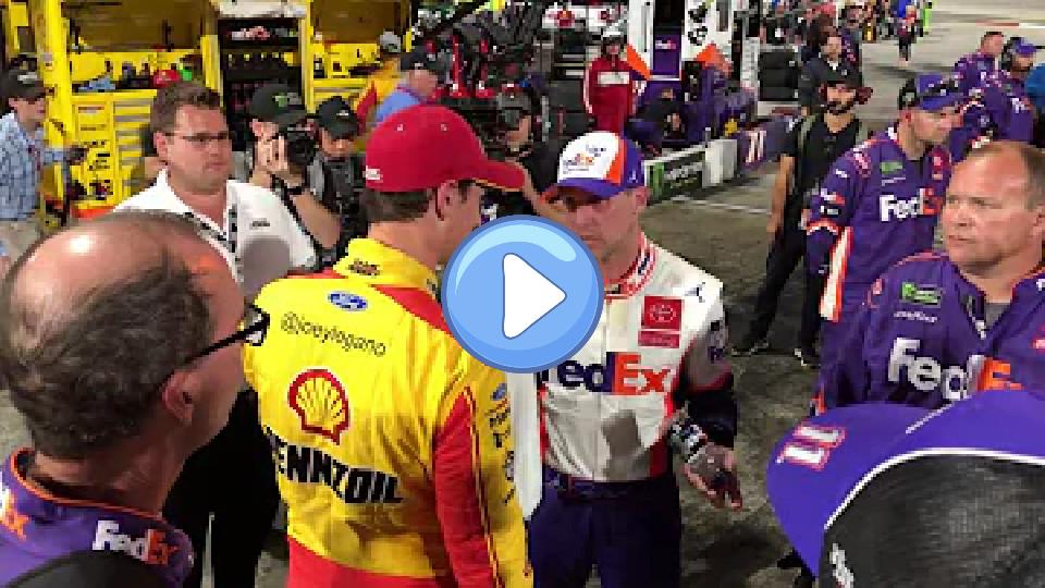 Video thumb: Raw footage of Denny Hamlin-Joey Logano altercation at Martinsville | NASCAR Cup Series