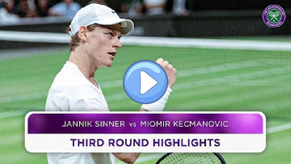 Video thumb: Ruthless from World No. 1 | Jannik Sinner vs Miomir Kecmanovic | Highlights | Wimbledon 2024