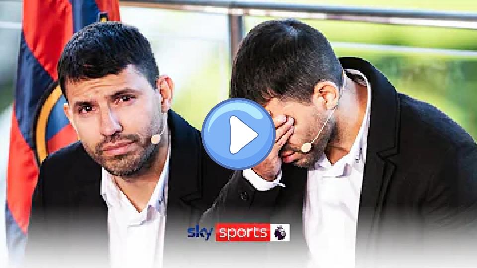 Video thumb: Sergio Aguero bids a tearful farewell to his football career after heart scare. ❤️