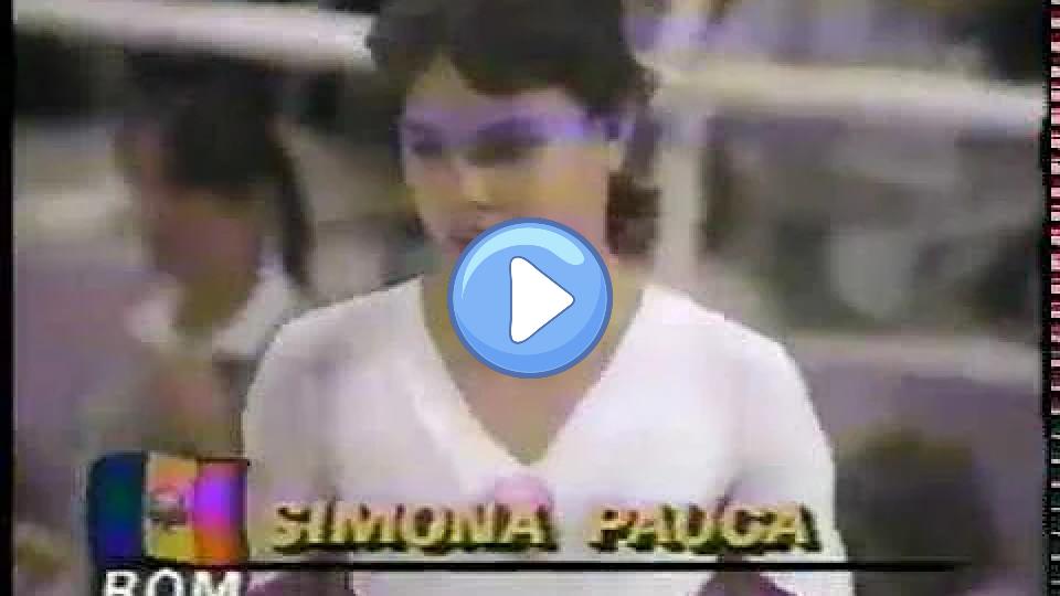 Video thumb: 1984 Olympics - LA Games - Gymnastics - Women's All-Around Uneven Bars - Romania's Simona Pauca