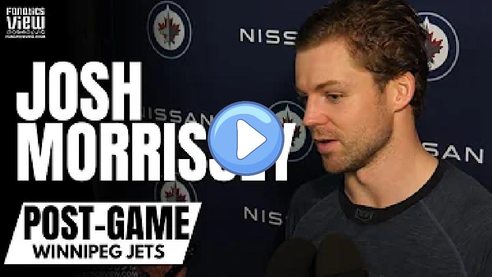 Video thumb: Josh Morrissey Reacts to Connor Hellebuyck's Injury Goal vs. Dallas and Scoring the Overtime Game Winner