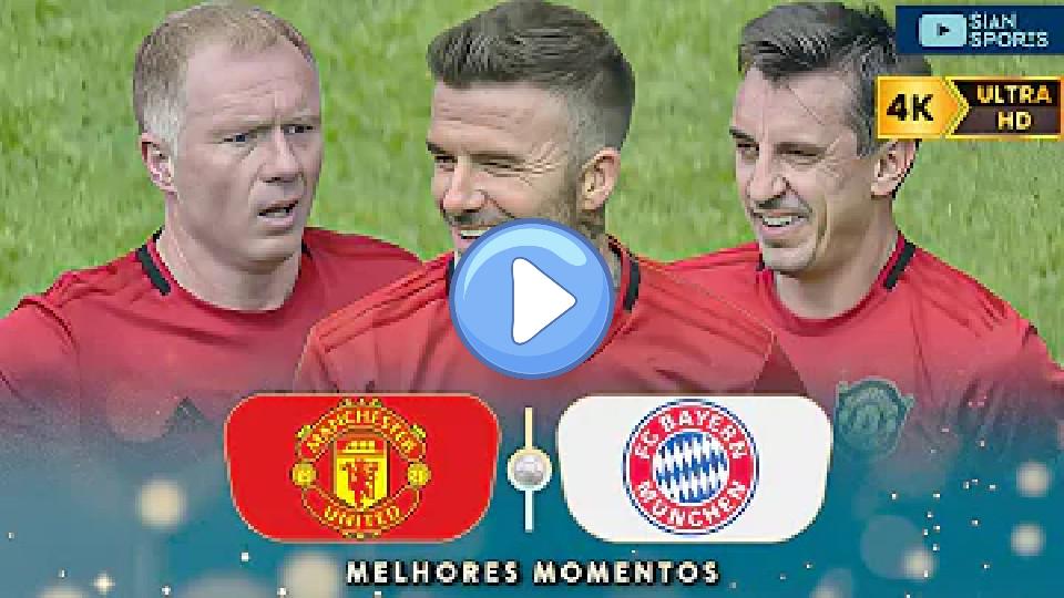 Video thumb: At 48 years old, David Beckham returns to wearing the Manchester jersey, scoring a goal in the Legends match!