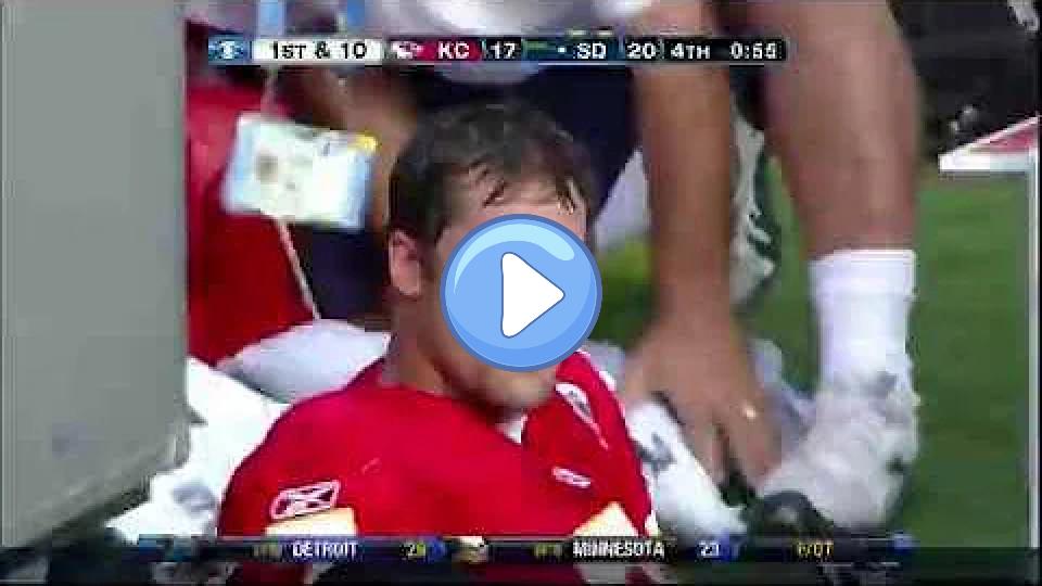 Video thumb: Matt Cassel throws an interception, struggles to put his hat on