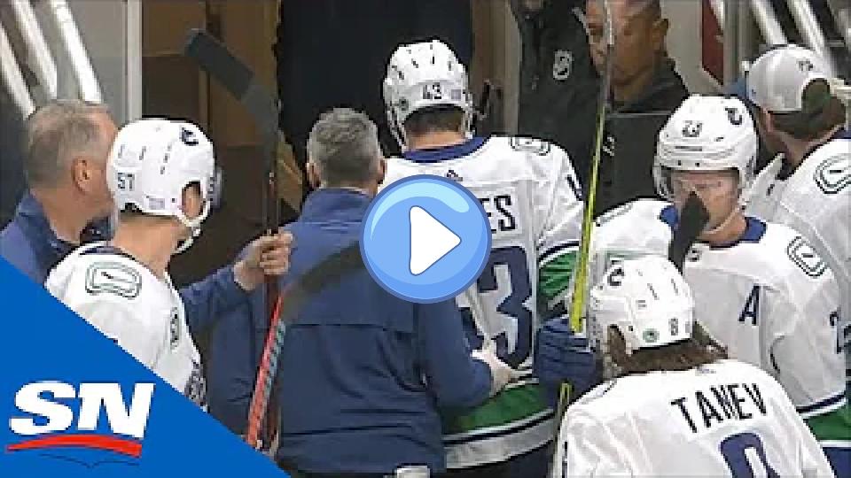 Video thumb: Canucks' Quinn Hughes Exits Game After Appearing to Hurt Ankle