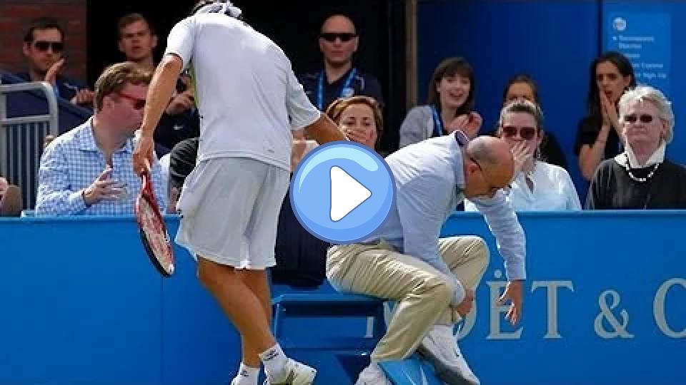 Video thumb: BEST FAIL EVER - David Nalbandian kicks and severely injures the linesman