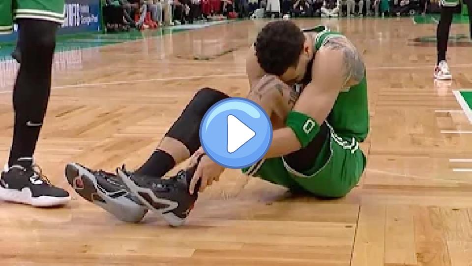 Video thumb: Jayson Tatum Injures Ankle on First Play of Game 7