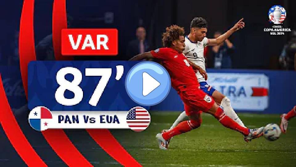 Video thumb: CONMEBOL Copa América | VAR Review - Serious Foul Play | Panama vs. USA | Minute 87