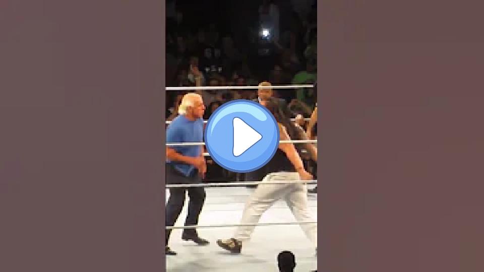 Video thumb: Ric Flair's botch caused Bray Wyatt's head injury, and Triple H checked on him. #shorts #WWE