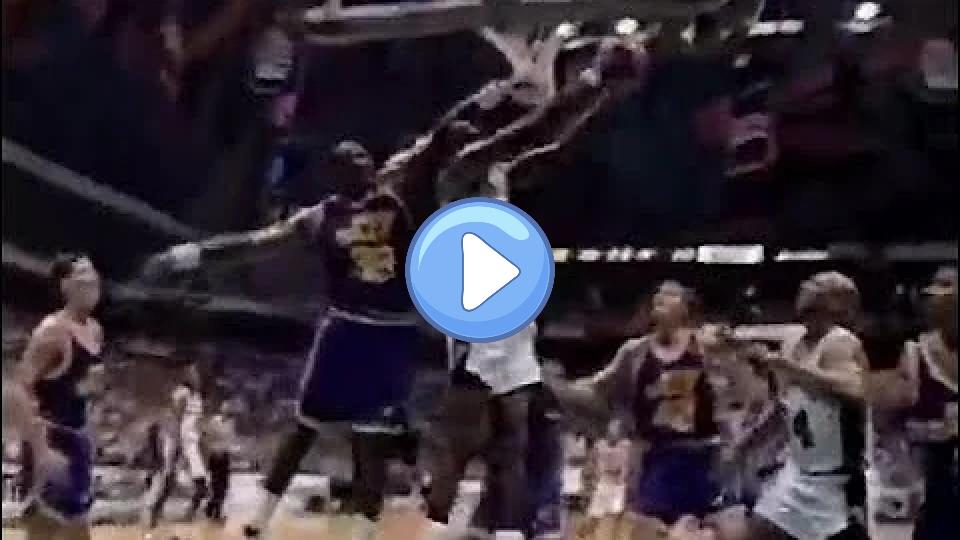 Video thumb: David Robinson Snatches Rebound from Karl Malone and Reverse Dunks on Him.