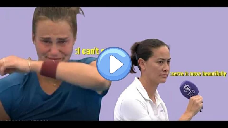 Video thumb: Sabalenka made 21 double faults and tearfully began to serve underhand.