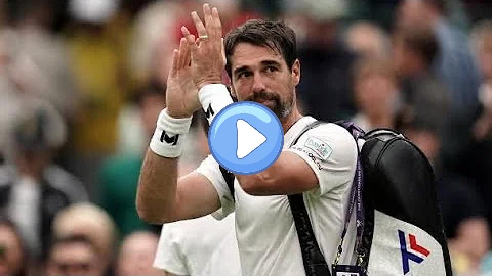 Video thumb: Jeremy Chardy retires after a first-round loss at Wimbledon