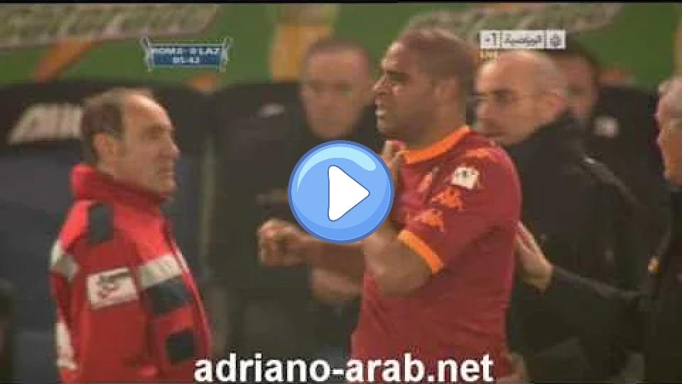 Video thumb: Adriano Injury Roma 2-1 Lazio Coppa Italia 19/01/2011