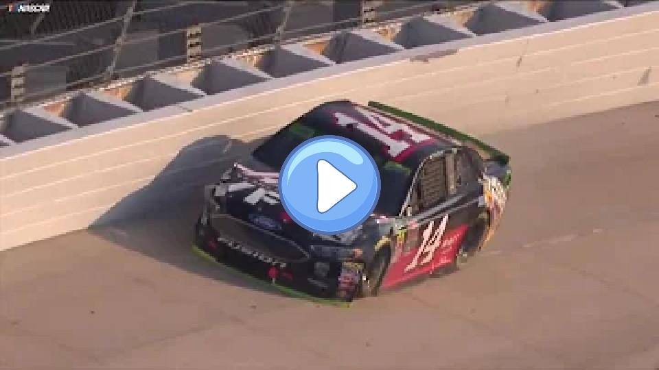 Play video: Clint Bowyer blows a tire and crashes minutes later. Video thumb: Clint Bowyer blows a tire and crashes minutes later.