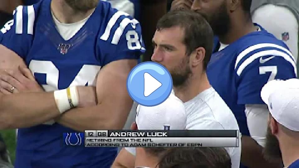 Play video: Andrew Luck on the Sideline as Retirement News Breaks Video thumb: Andrew Luck on the Sideline as Retirement News Breaks
