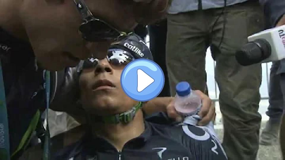 Video thumb: Impressive fainting of Nairo Quintana in the Tour de France