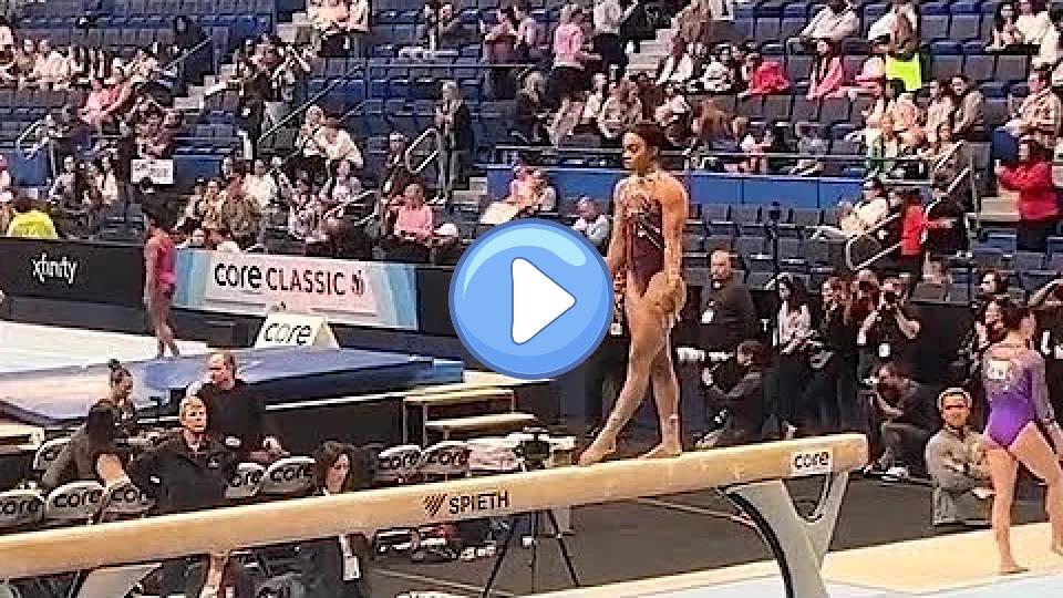 Video thumb: Gabby Douglas - Full Beam Warm-up Before Competing at the US Classics 2024