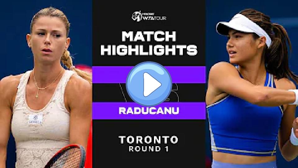 Play video: Camila Giorgi vs. Emma Raducanu | 2022 Toronto Round 1 | WTA Match Highlights Video thumb: Camila Giorgi vs. Emma Raducanu | 2022 Toronto Round 1 | WTA Match Highlights