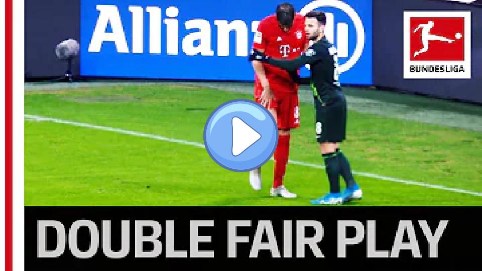 Video thumb: Great Fair Play Gesture: David Alaba and Maximilian Arnold React to Javi Martinez's Injury