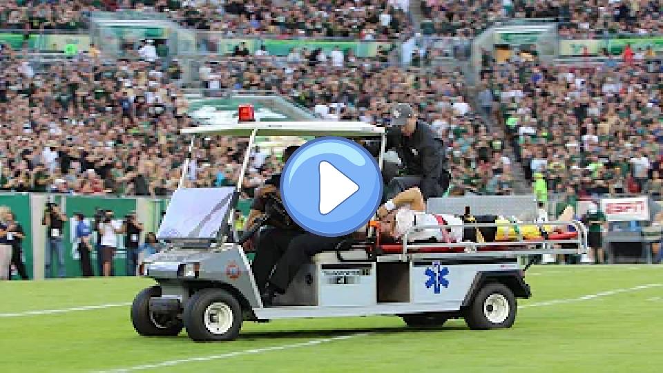 Video thumb: UCF QB McKenzie Milton was carted off the field after suffering a serious knee injury.