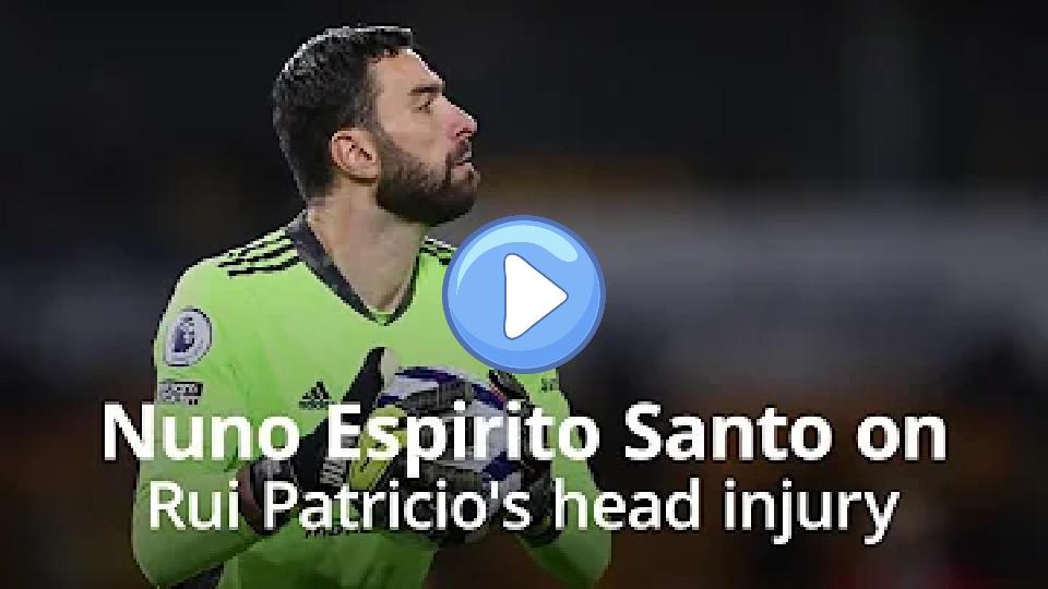 Video thumb: Wolves goalkeeper Rui Patricio is awake after suffering a head injury.