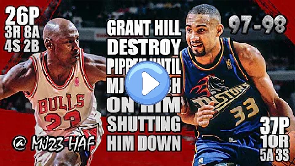 Video thumb: Michael Jordan vs. Grant Hill Highlights (March 31, 1998) - 63 Points Combined! Pippen Gets Roasted, but MJ Steps Up!