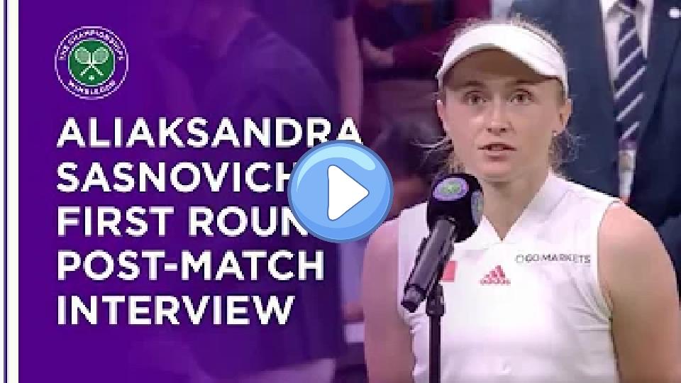 Video thumb: Aliaksandra Sasnovich First Round Interview | Wimbledon 2021