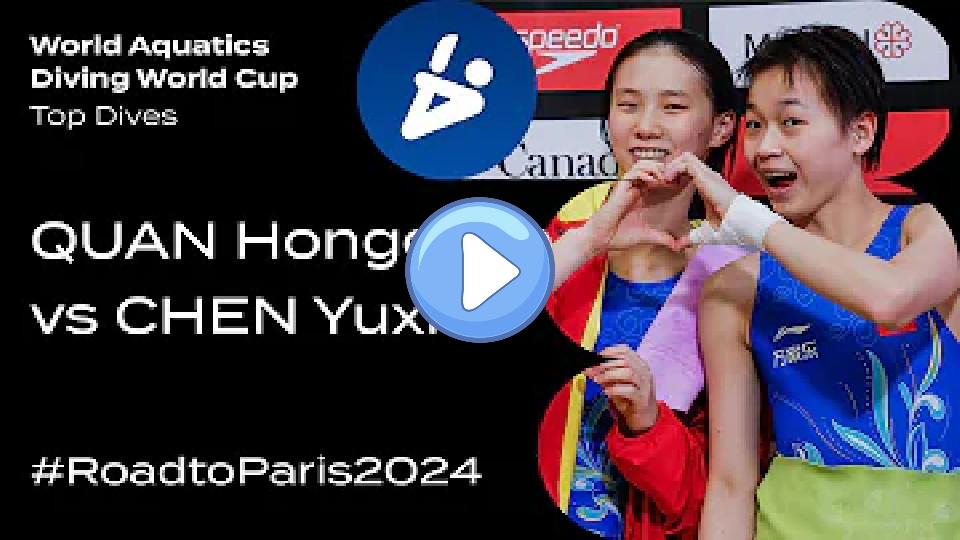 Play video: #RoadtoParis2024 Top Dives: 🇨🇳 QUAN Hongchan vs. 🇨🇳 CHEN Yuxi Video thumb: #RoadtoParis2024 Top Dives: 🇨🇳 QUAN Hongchan vs. 🇨🇳 CHEN Yuxi