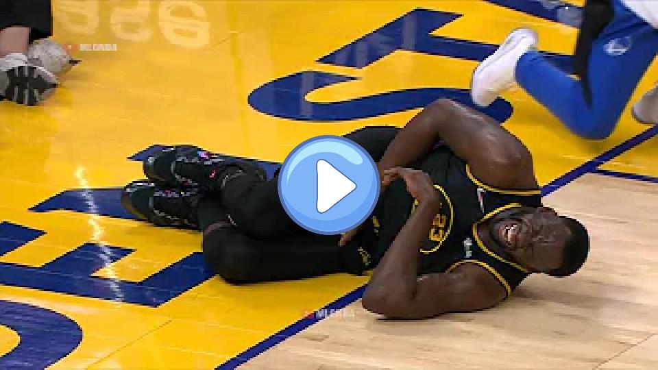 Video thumb: Draymond Green is in serious pain after Hayward knees him right in the groin.