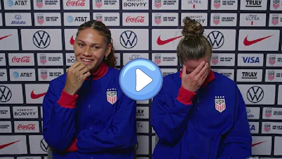 Video thumb: USWNT forward Trinity Rodman and USWNT goalkeeper Alyssa Naeher