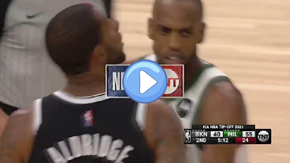 Video thumb: Khris Middleton nearly got injured after this LaMarcus Aldridge foul ...