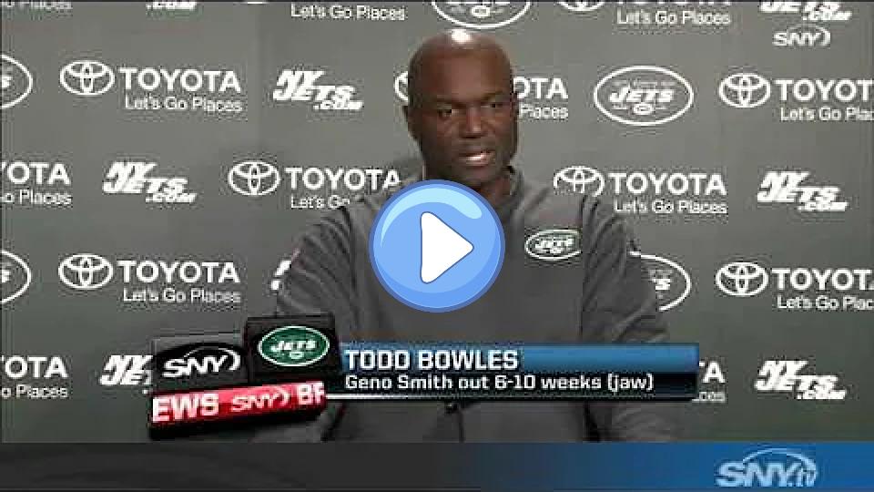 Video thumb: Todd Bowles announces Geno Smith's injury.
