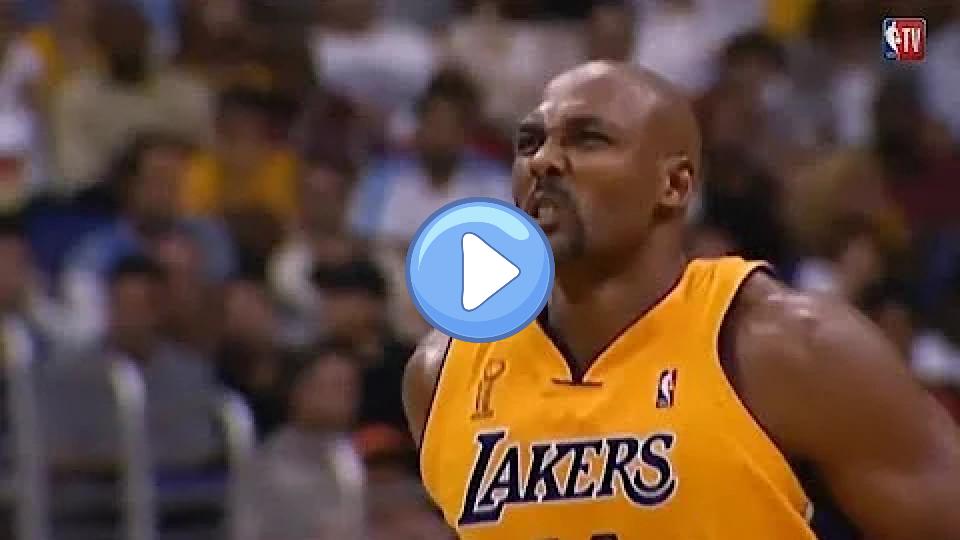 Video thumb: Karl Malone Re-aggravates Knee Injury (2004 Finals)