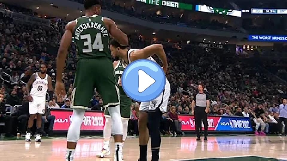 Video thumb: Giannis blocked and injured Ben Simmons. 😳