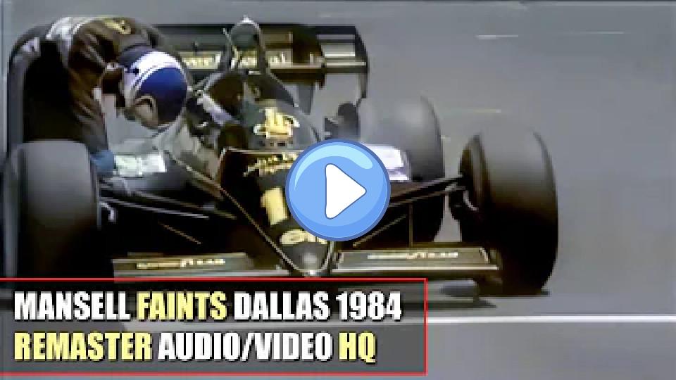 Video thumb: [HD] F1 1984: Nigel Mansell Faints in the Dallas Heat (Lotus 95T, Dallas GP) [REMASTERED AUDIO/VIDEO]