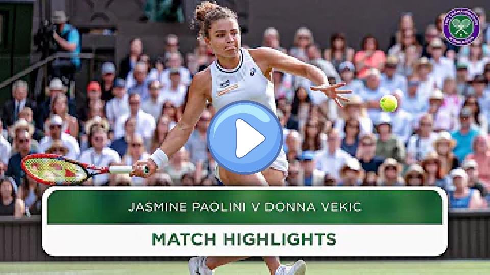 Video thumb: Longest Ever Ladies' Singles Semi-Final! | Jasmine Paolini vs. Donna Vekic Highlights | Wimbledon 2024