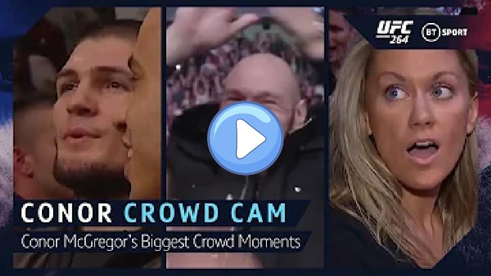 Video thumb: Crowd Cam for Conor McGregor's Biggest UFC Wins! Khabib stunned, Tyson Fury, and confronting Aldo!